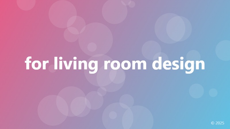 for living room design