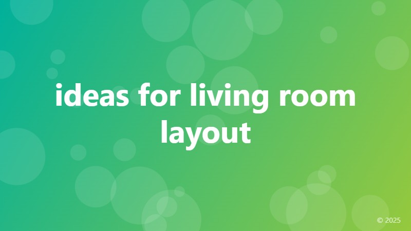 ideas for living room layout