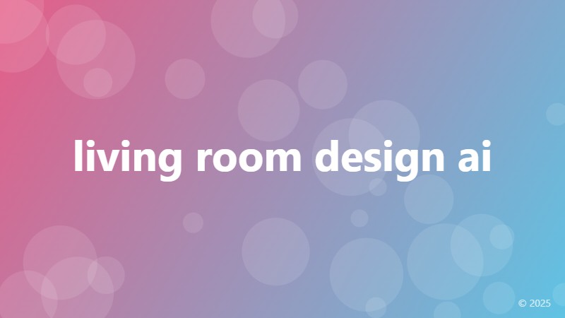 living room design ai