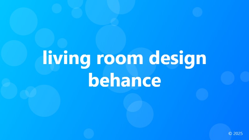 living room design behance