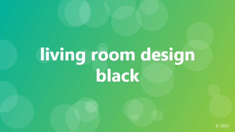 living room design black