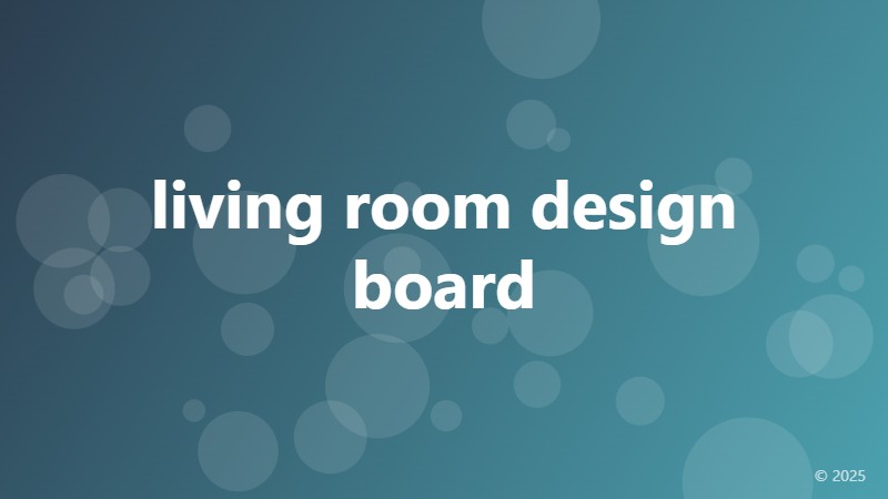 living room design board