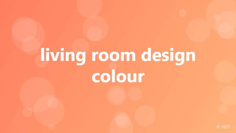 living room design colour