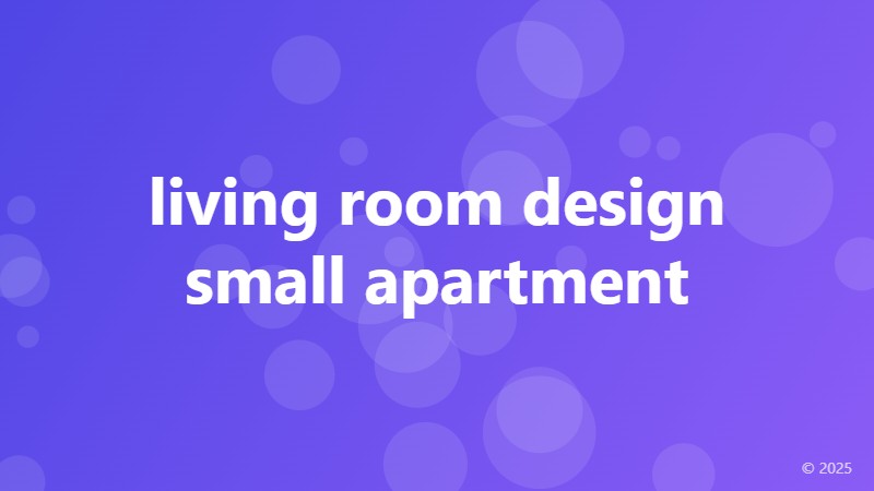 living room design small apartment