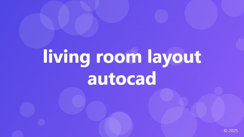 living room layout autocad