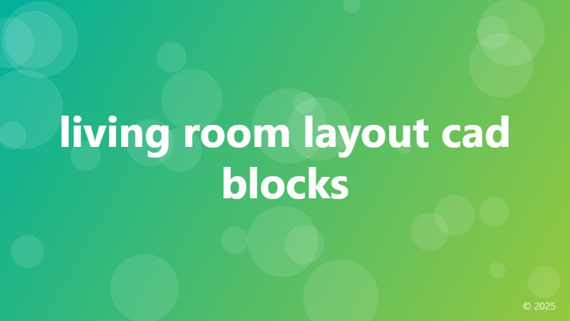 living room layout cad blocks