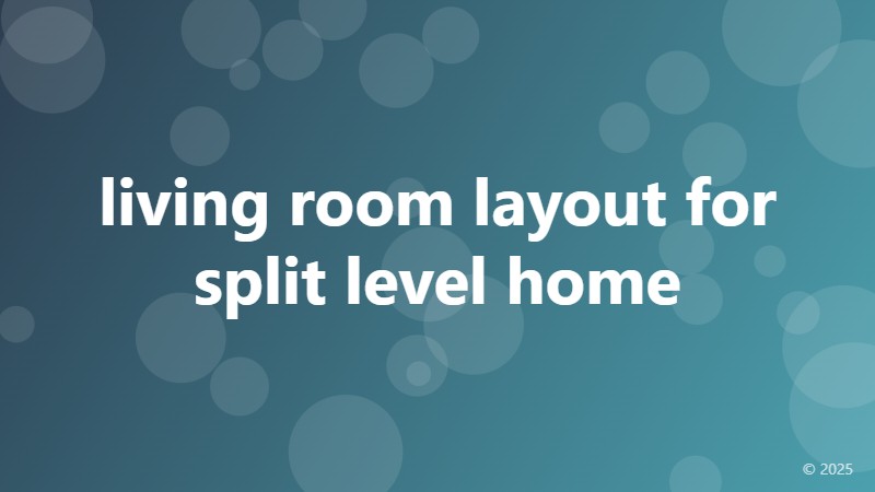 living room layout for split level home