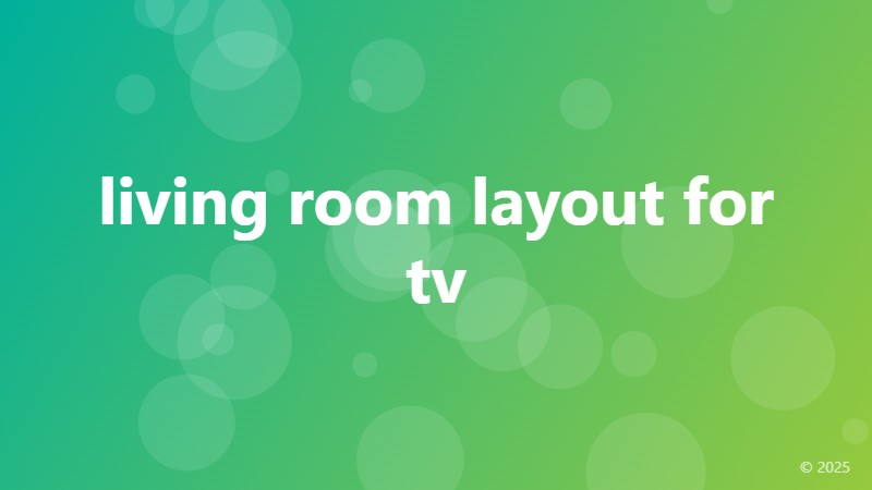 living room layout for tv