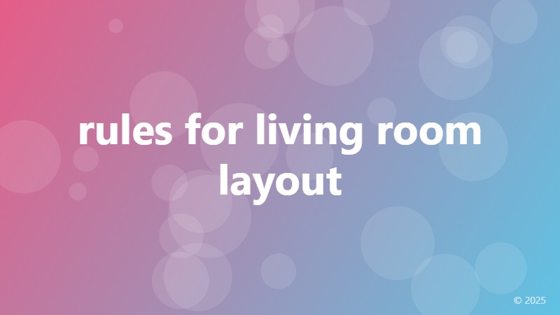 rules for living room layout